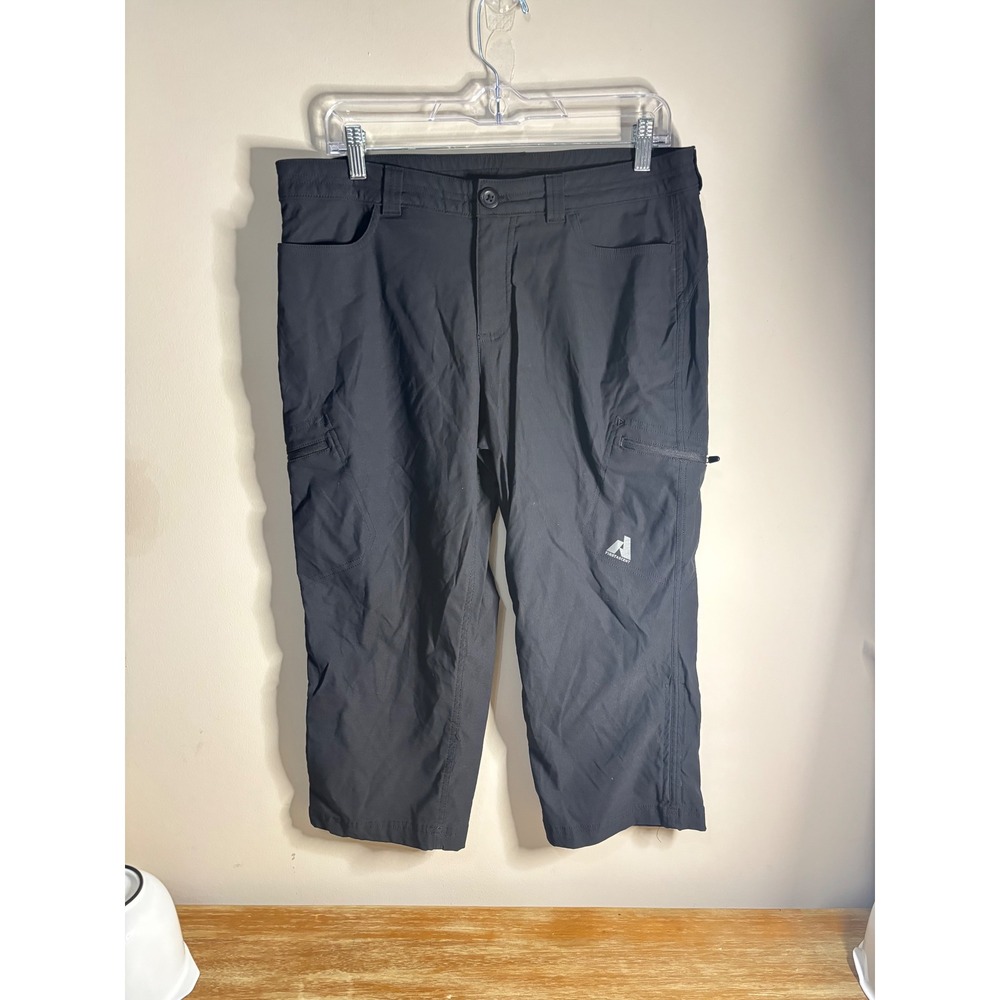 Eddie Bauer Womens Black Cargo Capris Size 12‎ Outdoor Hiking Pants